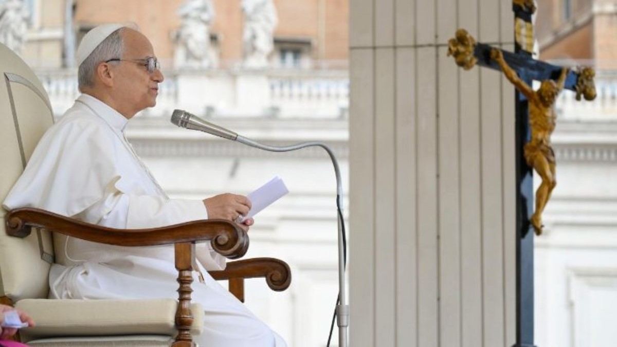 El papa Lleó XIV durant l'audiència de l'1 d'octubre de 2025 I Vatican News