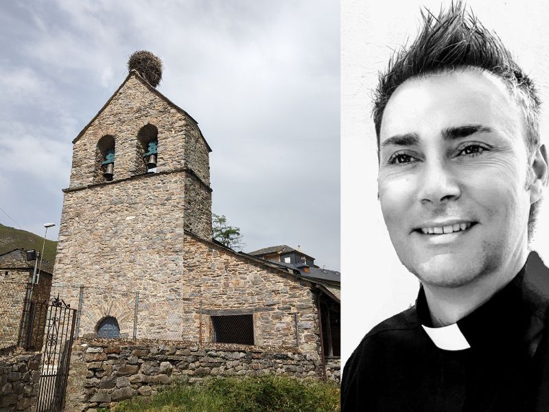 Retrat de Carlos Martínez, pàrroc de Palacios del Sil (Castella i Lleó)